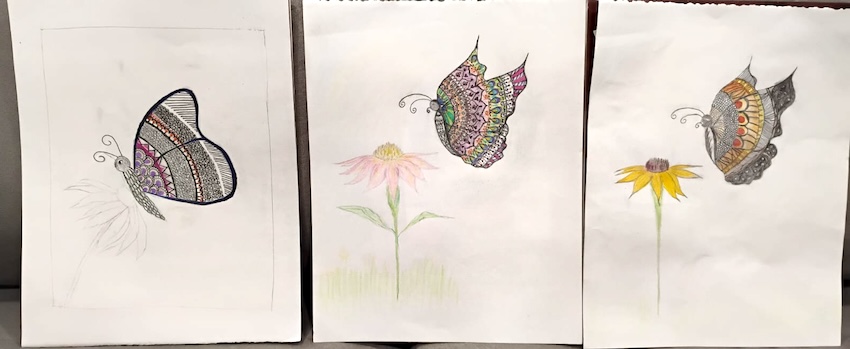 Mandala Butterflies by my friends and me