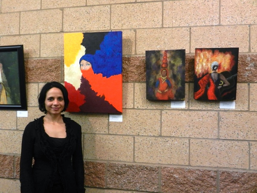 Picture from show titled 'Yavanika: Veiled Perspectives'